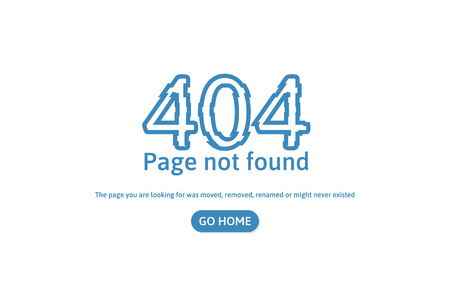 404 error page not found, error concept page. Distorted 404 text isolated in white background vector...