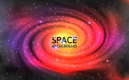 Galaxy background. Abstract colorful universe with sparkling stars.のイラスト素材