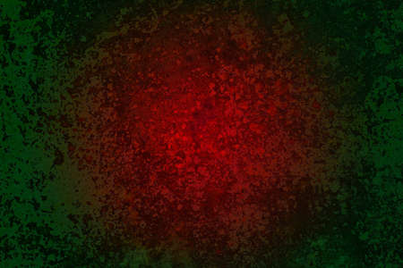 diffuse red ball of fire on black polka dot background with radial grn courseの写真素材
