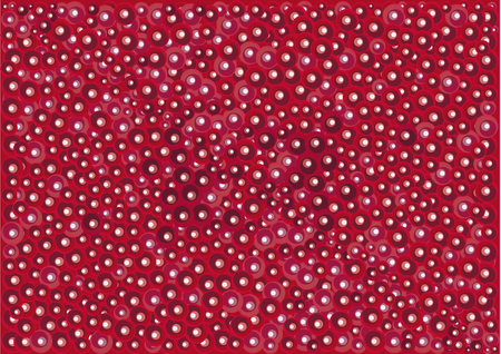 Red background reminiscent of red currant berries. Red bubble backgroundのイラスト素材