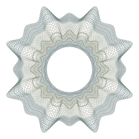Guilloche decorative element for design certificate diploma and bank noteのイラスト素材