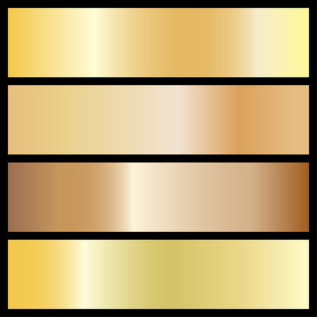 Collection of golden gradient backgroundsのイラスト素材