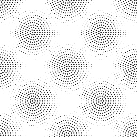 Halftone dotted seamless pattern. Retro comic pop black-and-white background.のイラスト素材