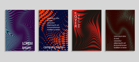 A Minimalistic abstract vector halftone covers design. Future geometric template. Vector templates for placards, banners, flyers, presentations and reportsのイラスト素材