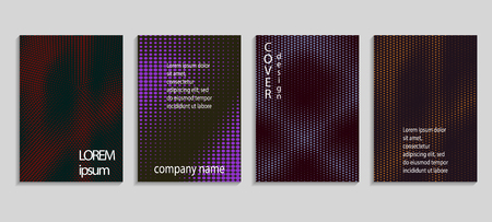 Minimalistic abstract vector halftone covers design.のイラスト素材