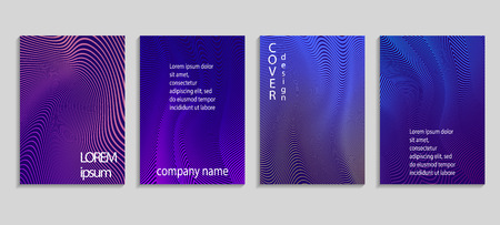 Minimalistic abstract vector halftone covers design. Future geometric template. Vector templates for placards, banners, flyers, presentations and reportsのイラスト素材