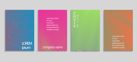Minimal abstract vector halftone covers design. Future geometric template. Vector templates for placards, banners, flyers, presentations and reportsのイラスト素材