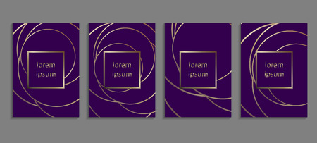 Set of luxury ultraviolet cover templates. Vector violet cover design for placards, banners, flyers, presentations and cardsのイラスト素材