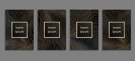 Set of luxury cover templates. Vector cover design for placards, banners, flyers, presentations and cardsのイラスト素材