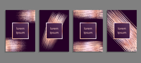 Set of luxury ultraviolet cover templates. Vector violet cover design for placards, banners, flyers, presentations and cardsのイラスト素材
