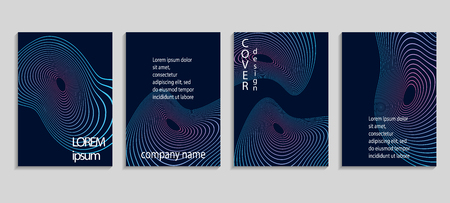 Minimal abstract vector cover design template. Future geometric gradient background.のイラスト素材