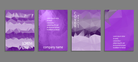 Minimal abstract vector low poly cover design template. Future geometric gradient background. Vector templates for placards, banners, flyers, presentations and reportsのイラスト素材