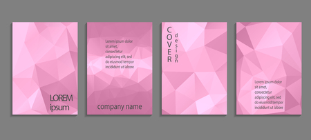 Minimal abstract vector low poly cover design template. Future geometric gradient background. Vector templates for placards, banners, flyers, presentations and reportsのイラスト素材