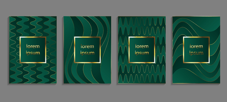 Set of luxury cover templates. Vector cover design for placards, banners, flyers, presentations and cardsのイラスト素材