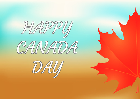 Card for Canada Day. Illustration for 1st of July Canada Independence Dayのイラスト素材
