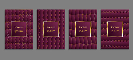 Set of luxury cover templates. Vector cover design for placards, banners, flyers, presentations and cardsのイラスト素材