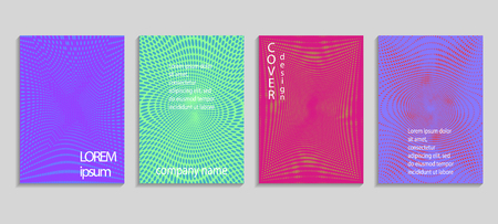 Minimal abstract vector halftone covers design. Future geometric template. Vector templates for placards, banners, flyers, presentations and reportsのイラスト素材