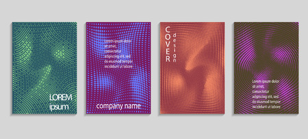 Minimal abstract vector halftone covers design. Future geometric template. Vector templates for placards, banners, flyers, presentations and reportsのイラスト素材