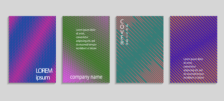 Minimal abstract vector halftone covers design. Future geometric template. Vector templates for placards, banners, flyers, presentations and reportsのイラスト素材