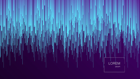 Dynamic Flow Bright Lines Abstract Background. Landing Page. Digital Glitch Effectのイラスト素材