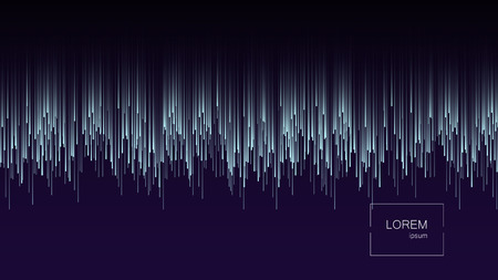 Dynamic Flow Bright Lines Abstract Background. Landing Page. Digital Glitch Effectのイラスト素材
