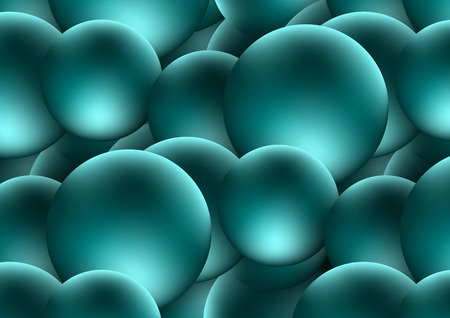 3d spheres abstract background. Bright dynamic shapes vector illustrationのイラスト素材