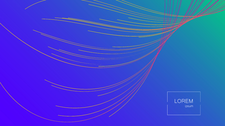 Lines composed landing page, abstract vector backgroundのイラスト素材