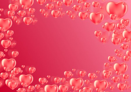Romantic background with hearts. Valentine's day concept .Vector eps 10のイラスト素材
