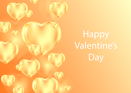 Romantic background with hearts. Valentine's day concept .Vector eps 10のイラスト素材