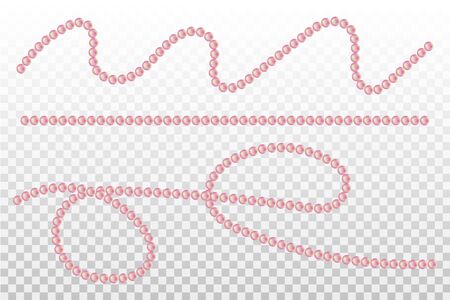 Elegant pearl beads. Decorative elements for holiday cards, wedding invitationsのイラスト素材