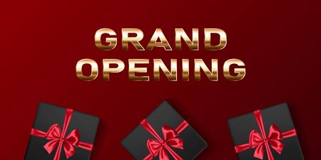 Grand opening vector banner. Template festive design element for opening ceremony can be used as background or posterのイラスト素材