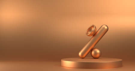 Minimalistic showcase with empty space. Empty podium for display product. 3D rendering.の写真素材