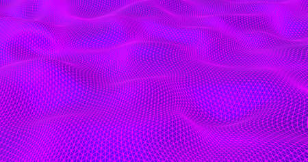 Neon geometric abstract background. 3d render