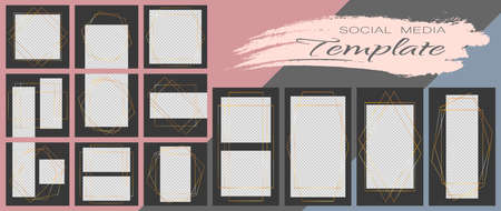 Social media banner template. Editable mockup for personal blog, layout for promotionのイラスト素材