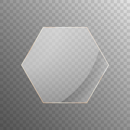 Transparent glass banner or buttonのイラスト素材