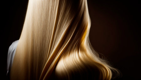 beautiful long hair. Beauty woman with luxurious straight blonde hair. generative aiの素材
