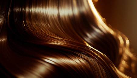 beautiful long hair. Beauty woman with luxurious brown hair. generative aiの素材