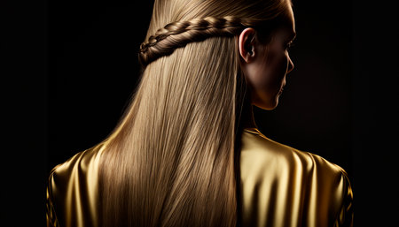 beautiful long hair. Beauty woman with luxurious straight blonde hair. generative aiの素材