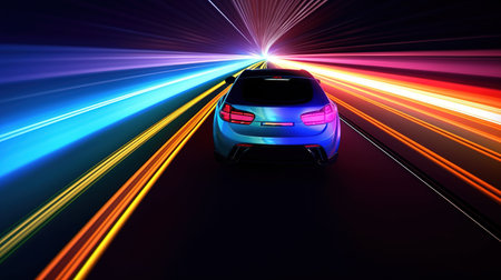 Speeding Through the Race Track. Generative AIの素材