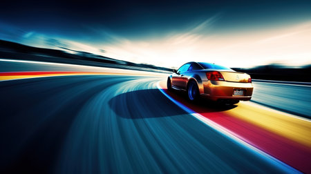 Speeding Through the Race Track. Generative AIの素材