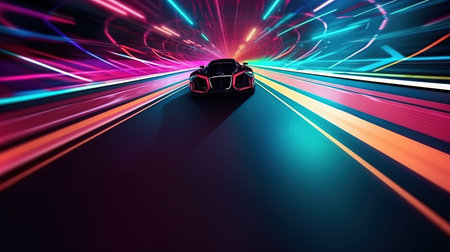 Speeding Through the Race Track. Generative AIの素材