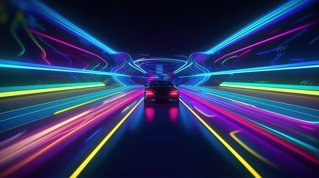 Speeding Through the Race Track. Generative AIの素材