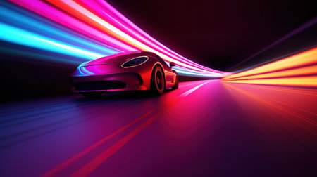 Speeding Through the Race Track. Generative AIの素材