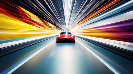 Speeding Through the Race Track. Generative AIの素材