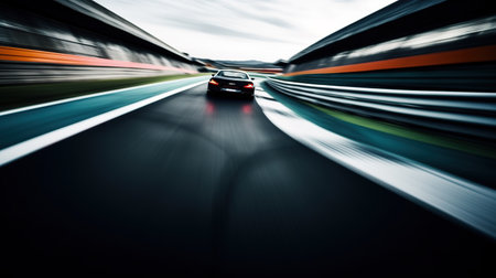 Speeding Through the Race Track. Generative AIの素材