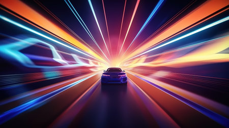 Speeding Through the Race Track. Generative AIの素材