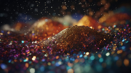 Sparkling Luxury: Glitter, Bokeh Sparkles, and Particles. Generative AIの素材