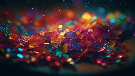 Sparkling Luxury: Glitter, Bokeh Sparkles, and Particles. Generative AIの素材