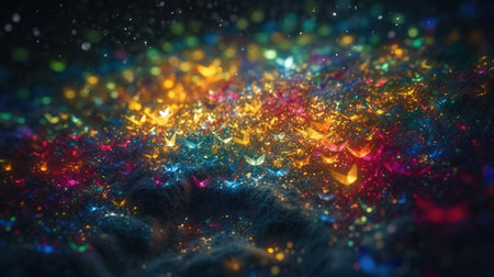 Sparkling Luxury: Glitter, Bokeh Sparkles, and Particles. Generative AIの素材