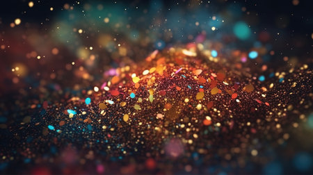 Sparkling Luxury: Glitter, Bokeh Sparkles, and Particles. Generative AIの素材